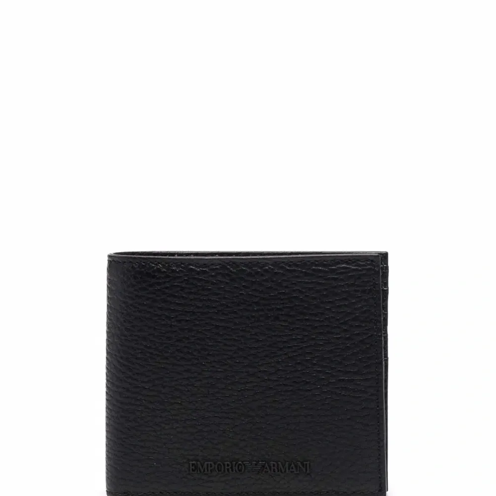 Кошелек из зернистой кожи с тисненым логотипом