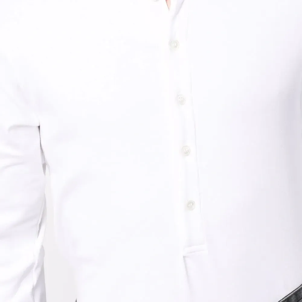 Футболка хенли с круглым вырезом