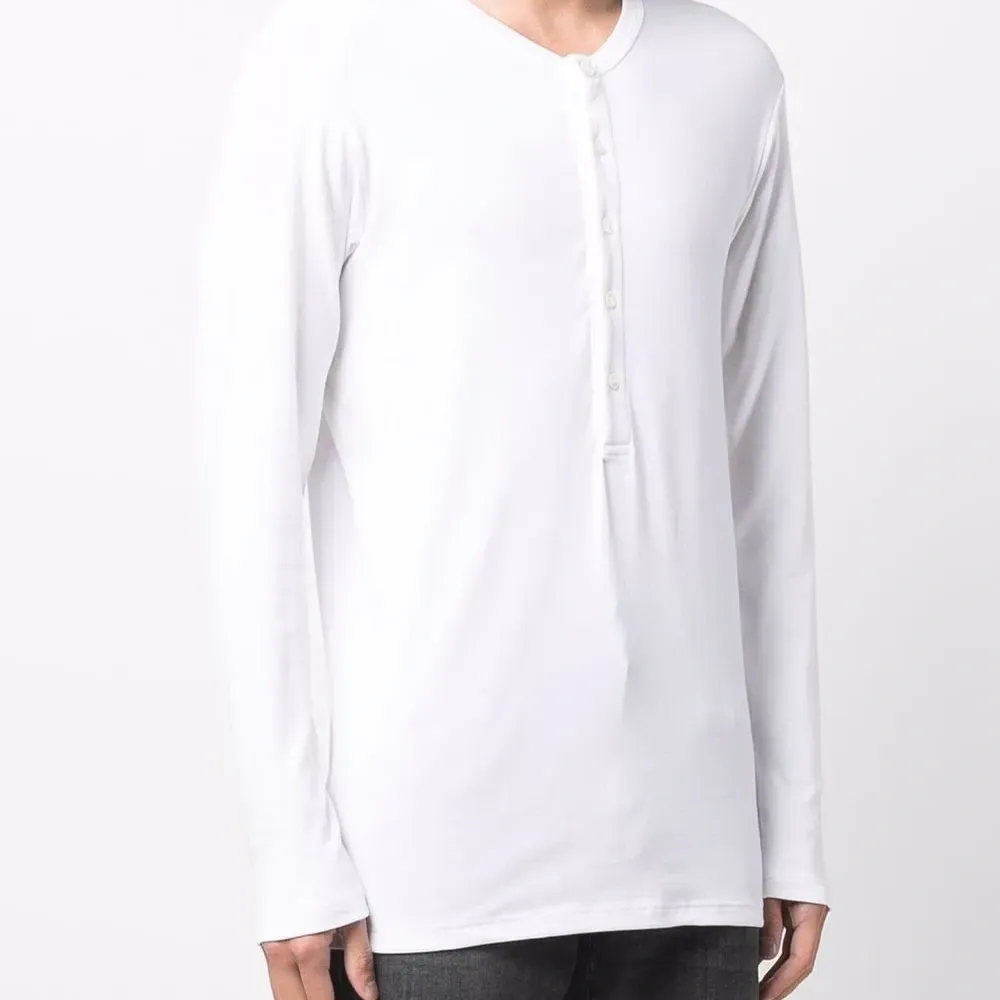 Футболка хенли с круглым вырезом