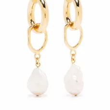 Позолоченные серьги Object Found с жемчугом