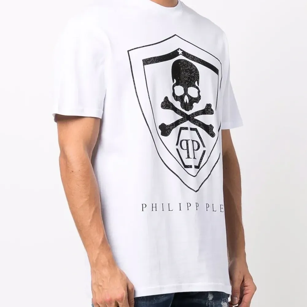 Футболка с логотипом из страз