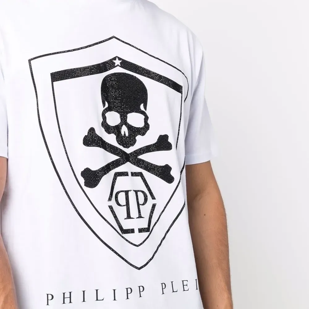 Футболка с логотипом из страз