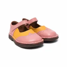 балетки в стиле колор-блок с перфорацией