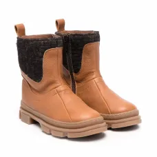 сапоги с контрастной вставкой