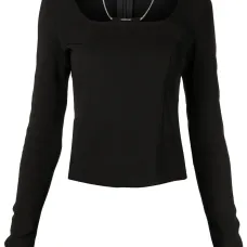 Топ с длинными рукавами и цепочками