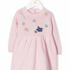 трикотажное платье с длинными рукавами