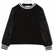 толстовка с блестками на рукавах