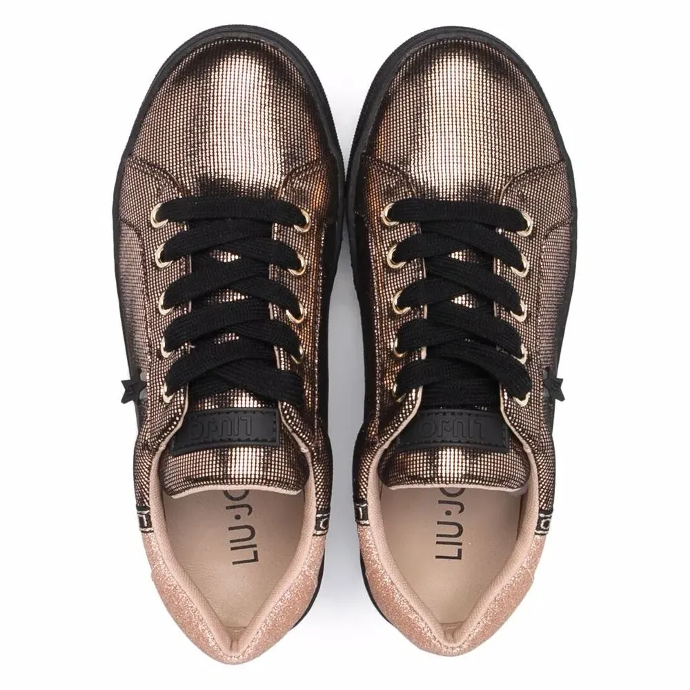 Кеды Alicia с эффектом металлик