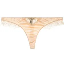 Шелковые трусы-стринги с кружевом Шелковые трусы-стринги с кружевом