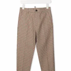 Клетчатые брюки строгого кроя