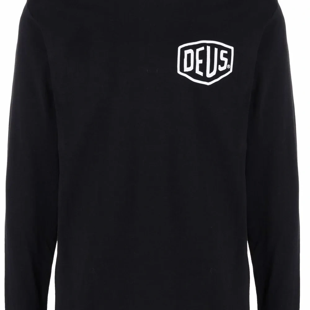 толстовка с круглым вырезом и логотипом