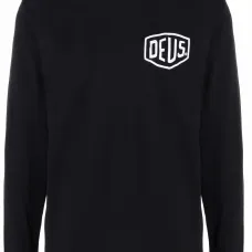 толстовка с круглым вырезом и логотипом