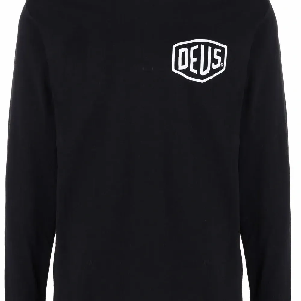 толстовка с круглым вырезом и логотипом