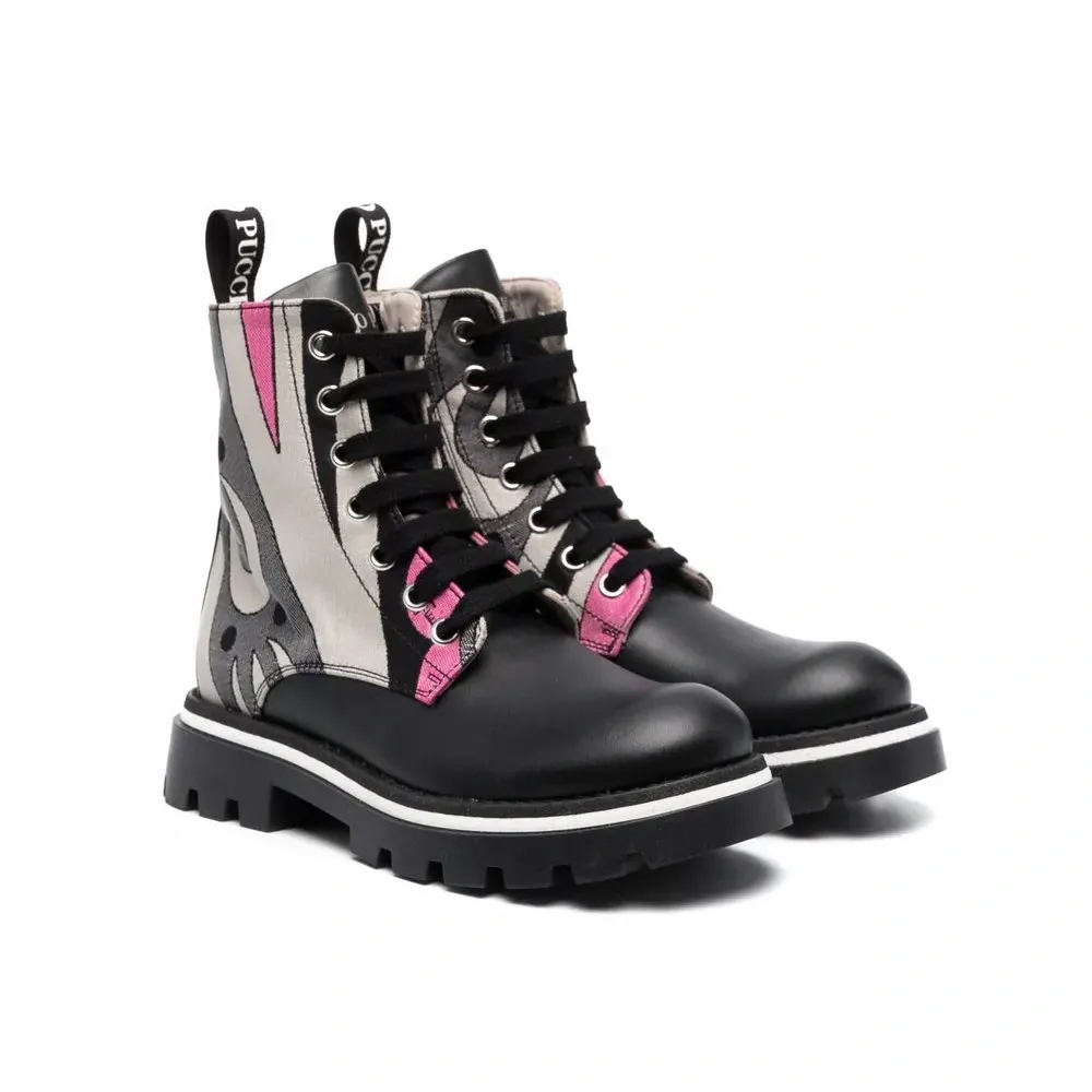 Ботинки с абстрактным принтом