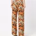 Брюки широкого кроя с цветочным принтом