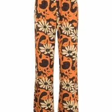 Брюки широкого кроя с цветочным принтом Брюки широкого кроя с цветочным принтом