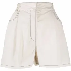 широкие шорты с декоративной строчкой