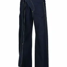 Джинсы прямого кроя с завязками