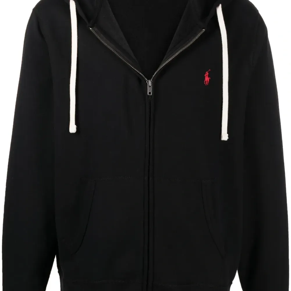 Худи на молнии с вышитым логотипом