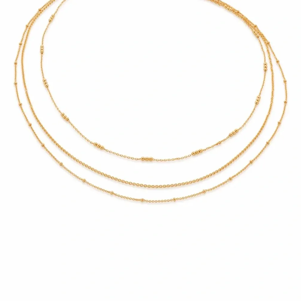 Многослойная цепочка на шею