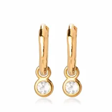 Серьги-хагги с камнями