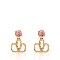 Серьги с логотипом VLogo Signature и кристаллами