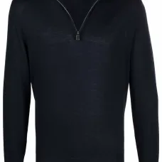 Пуловер на молнии с высоким воротником