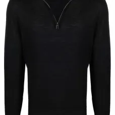 Пуловер на молнии с высоким воротником