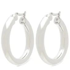 Серьги-кольца среднего размера