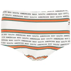 Плавки в полоску с надписью Плавки в полоску с надписью