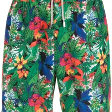 Плавки-шорты с цветочным принтом