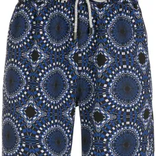 Плавки-шорты с абстрактным принтом и кулиской