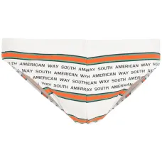 Плавки в полоску с надписью