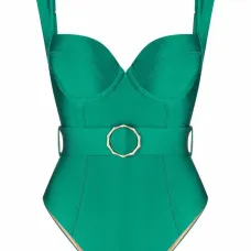 Слитный купальник с поясом