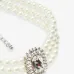 Колье с кристаллами и жемчугом