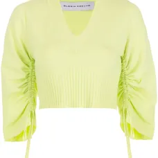 Присборенный топ с короткими рукавами Присборенный топ с короткими рукавами