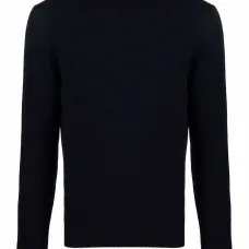 джемпер с высоким воротником и отделкой в рубчик