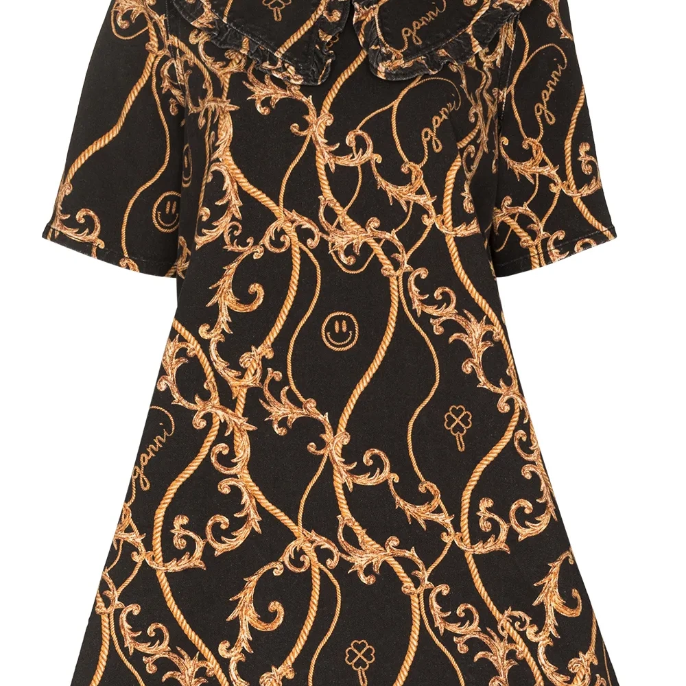 Джинсовое платье мини с принтом Джинсовое платье мини с принтом