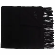 Шерстяной шарф с вышитым логотипом