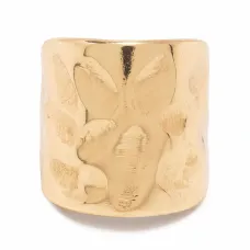 Серьга-кафф с эффектом чеканки