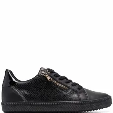 Кроссовки с тиснением под кожу змеи