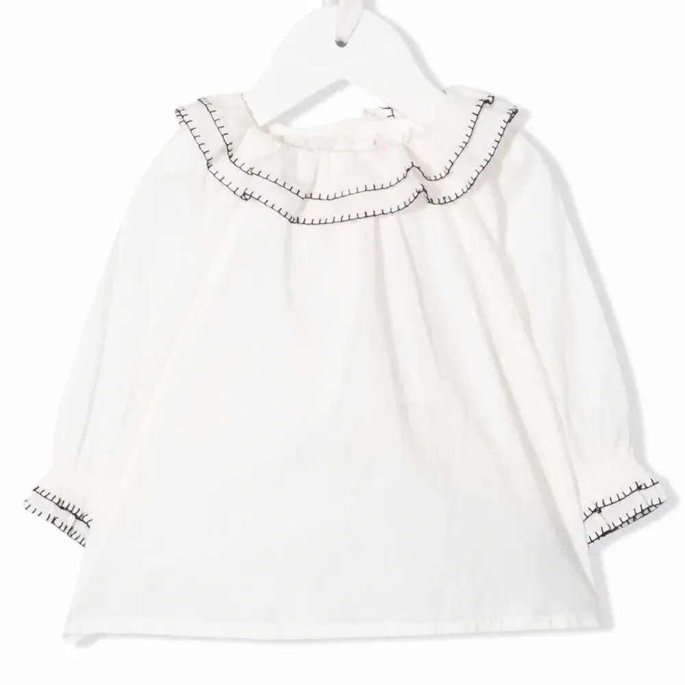 Блузка с декоративной строчкой