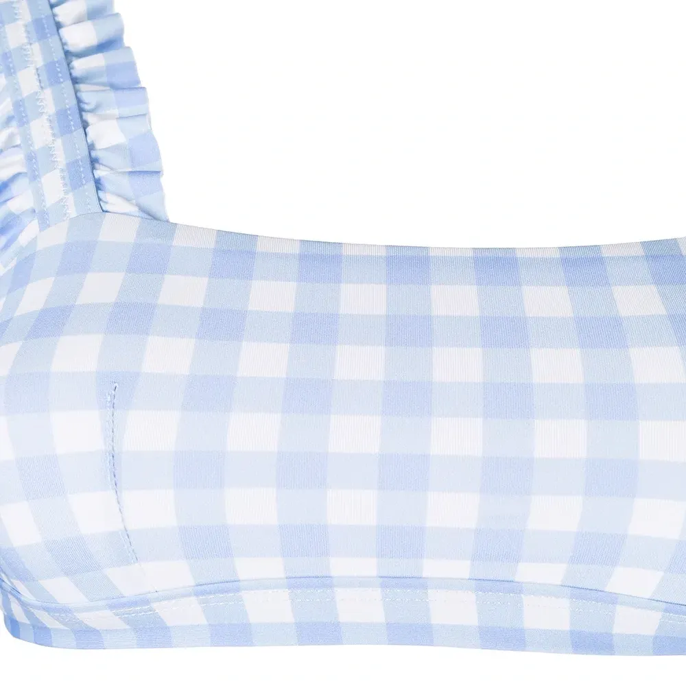 Лиф бикини в клетку гингем