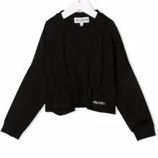 блузка с логотипом и стразами