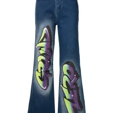 расклешенные джинсы с логотипом