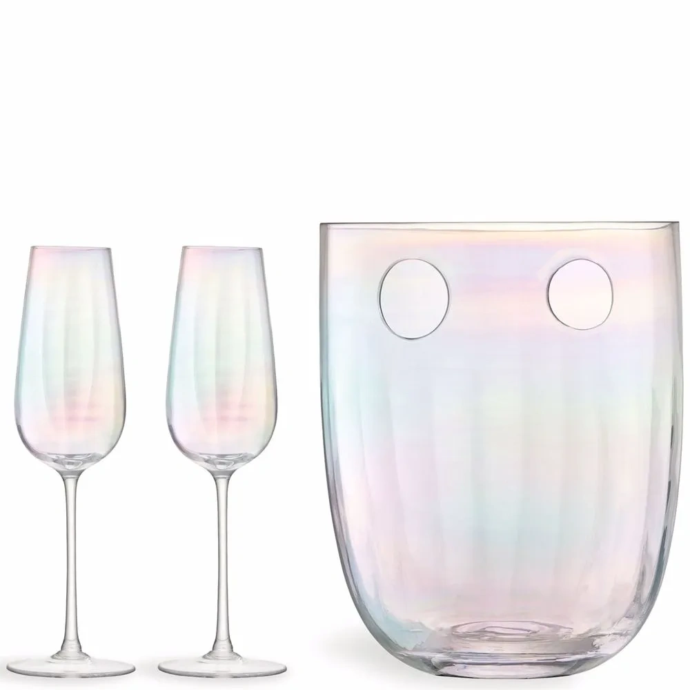 Бокалы и ведерко для шампанского Pearl Бокалы и ведерко для шампанского Pearl