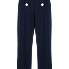 Укороченные брюки с двубортным поясом