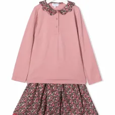 комплект из топа и юбки с цветочным принтом