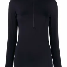 Топ на молнии с нашивкой-логотипом