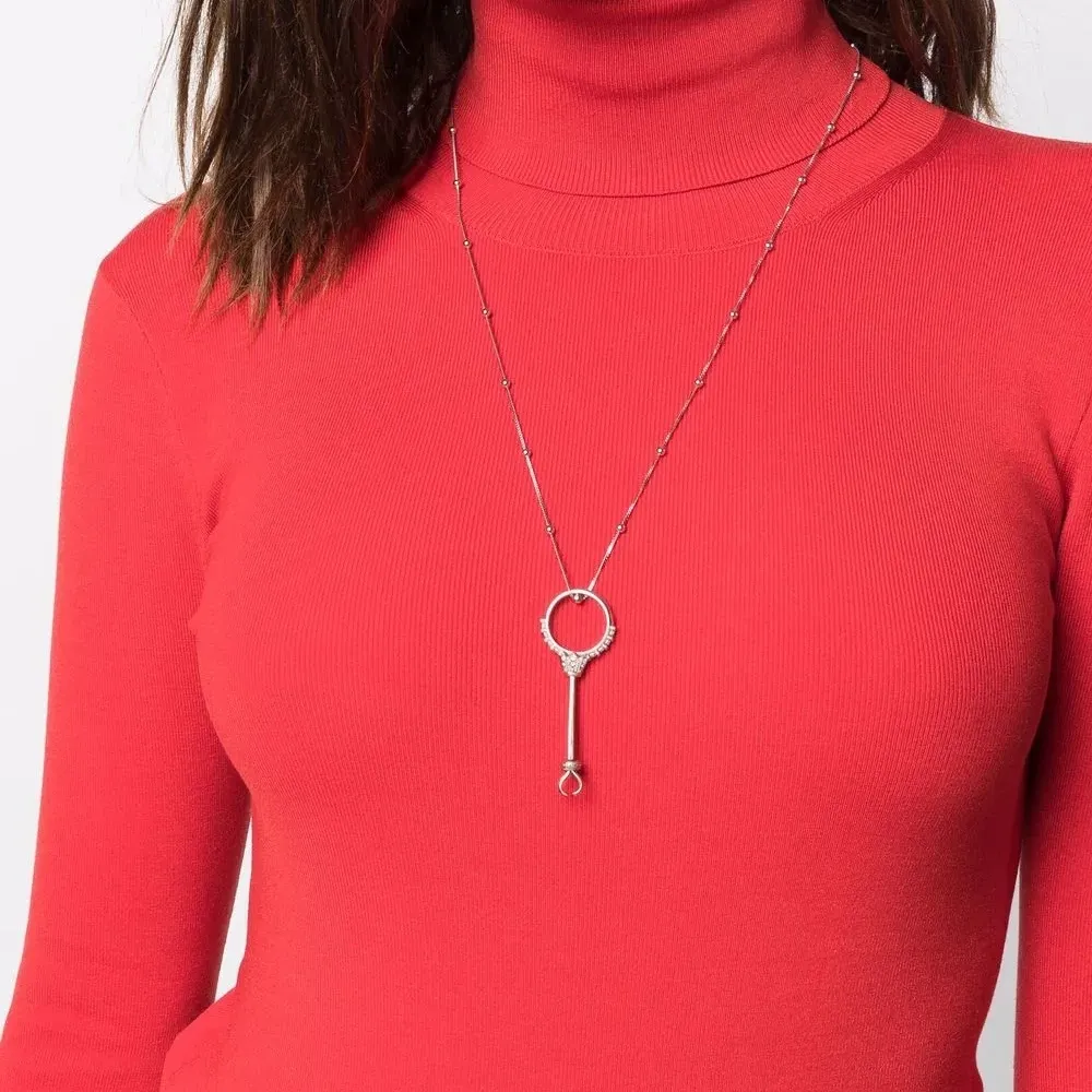 Серебряное колье с кристаллами